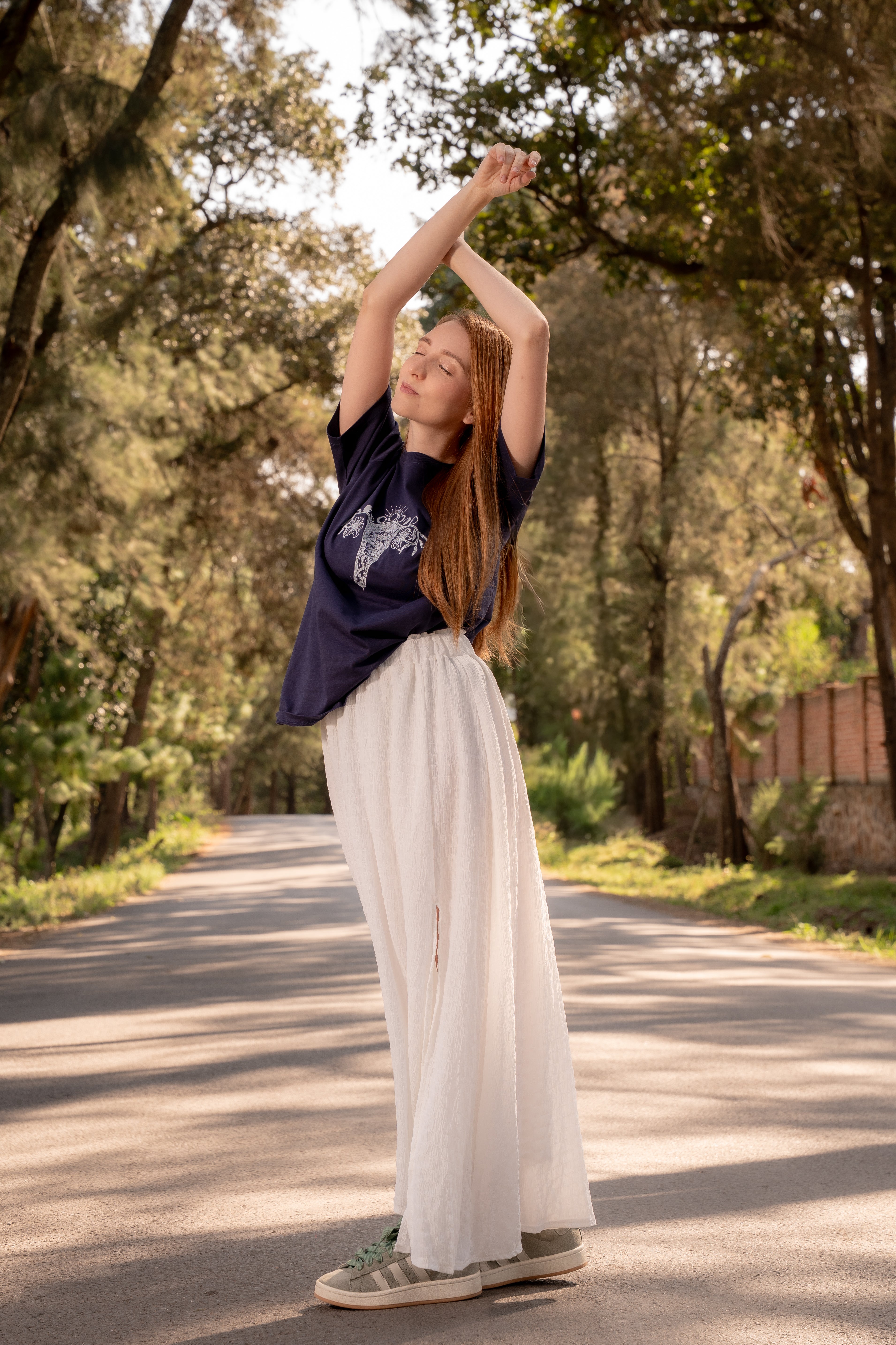 T-Shirt "Uterus-Generationen" Bio-Baumwolle Denim Blue